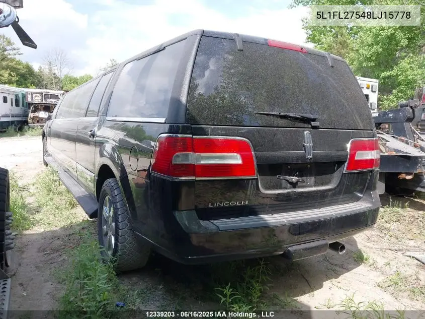 2008 Lincoln Navigator L Limo VIN: 5L1FL27548LJ15778 Lot: 12339203