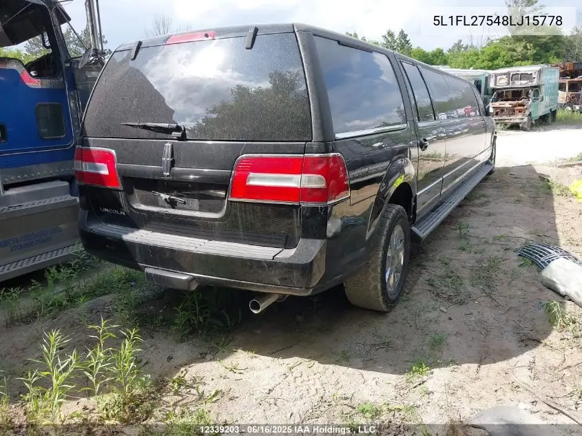2008 Lincoln Navigator L Limo VIN: 5L1FL27548LJ15778 Lot: 12339203