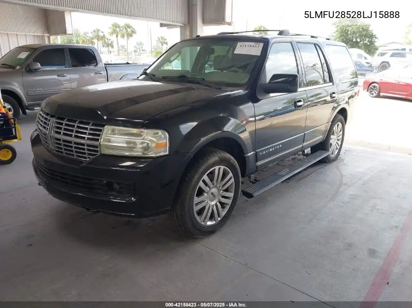 2008 Lincoln Navigator VIN: 5LMFU28528LJ15888 Lot: 42158423