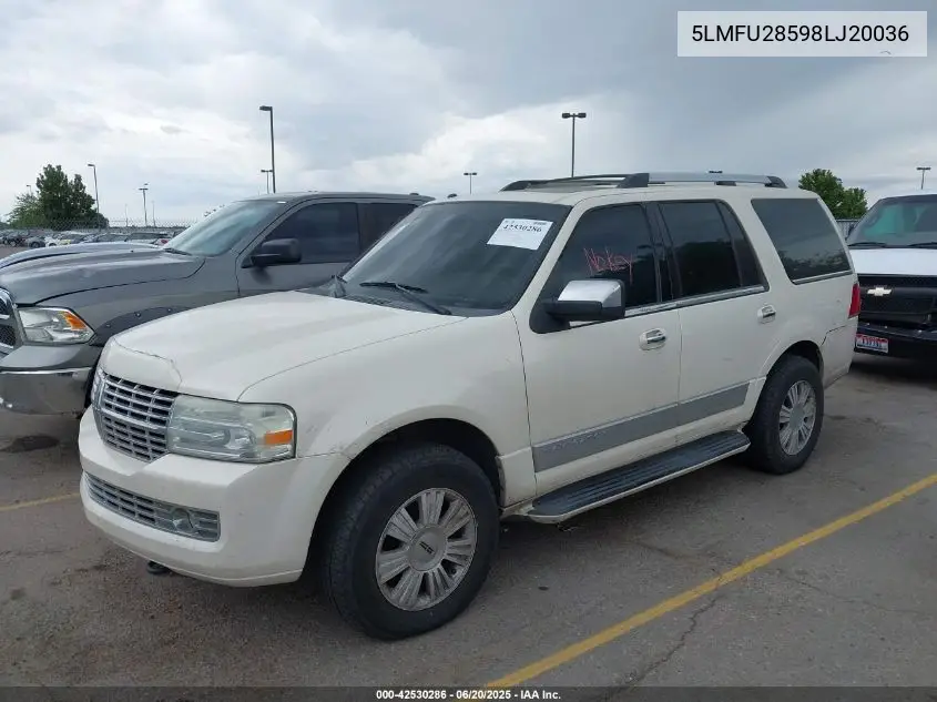 2008 Lincoln Navigator VIN: 5LMFU28598LJ20036 Lot: 42530286