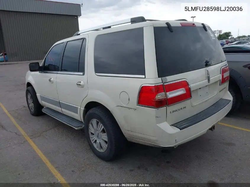2008 Lincoln Navigator VIN: 5LMFU28598LJ20036 Lot: 42530286