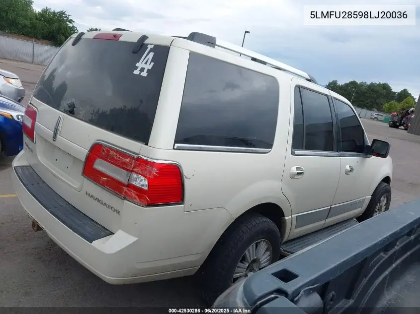 2008 Lincoln Navigator VIN: 5LMFU28598LJ20036 Lot: 42530286