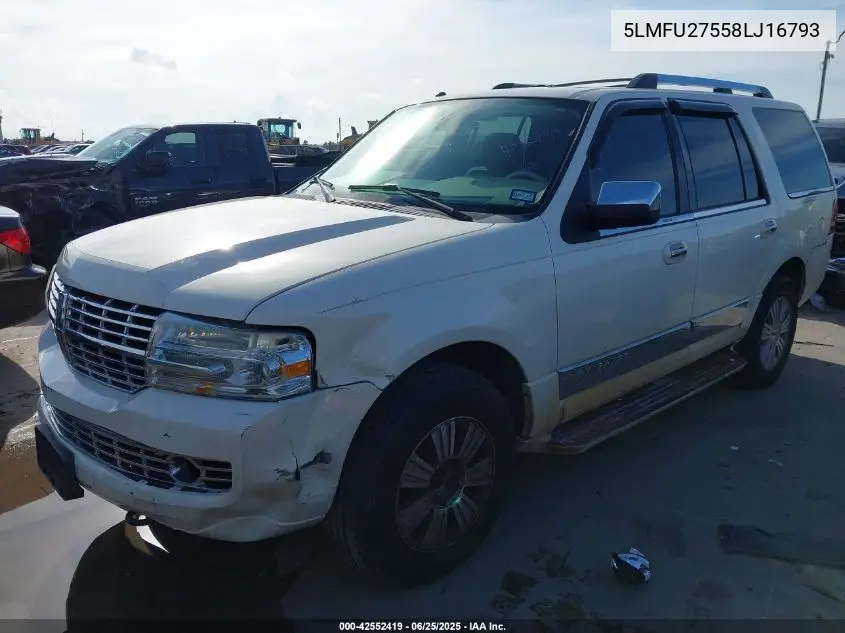 2008 Lincoln Navigator VIN: 5LMFU27558LJ16793 Lot: 42552419