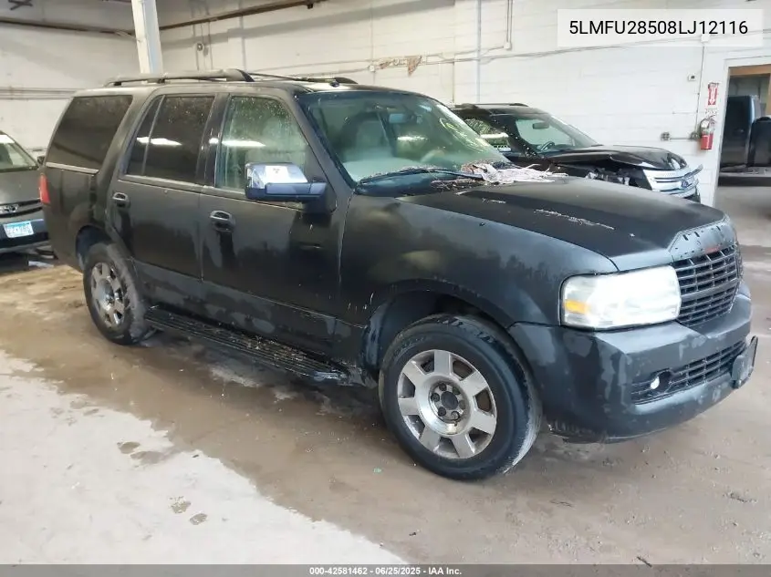 2008 Lincoln Navigator VIN: 5LMFU28508LJ12116 Lot: 42581462