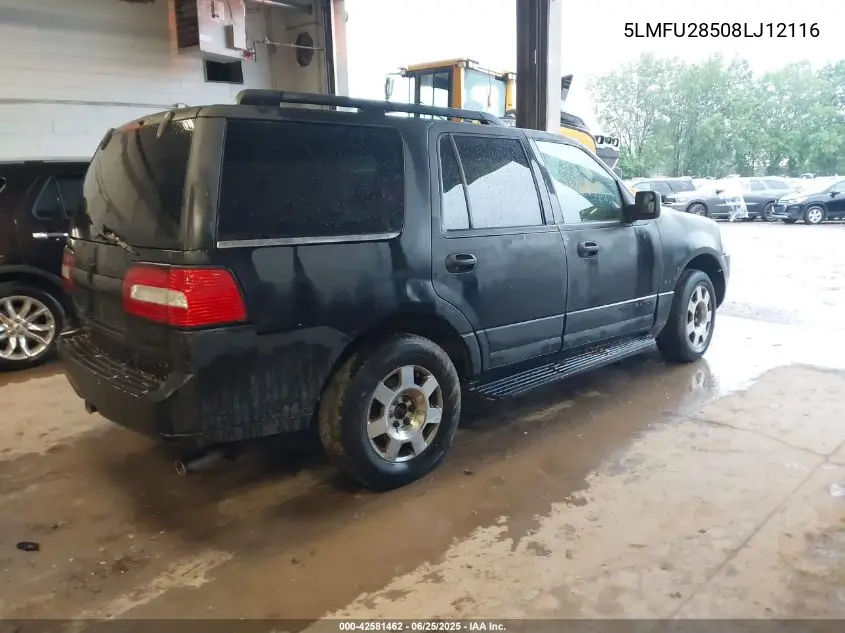 2008 Lincoln Navigator VIN: 5LMFU28508LJ12116 Lot: 42581462