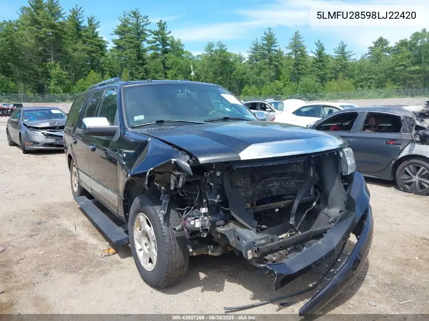2008 Lincoln Navigator VIN: 5LMFU28598LJ22420 Lot: 42607266