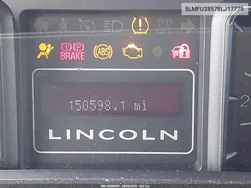 2008 Lincoln Navigator VIN: 5LMFU28578LJ17779 Lot: 42609056