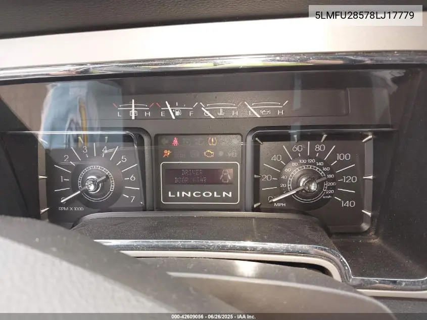 2008 Lincoln Navigator VIN: 5LMFU28578LJ17779 Lot: 42609056