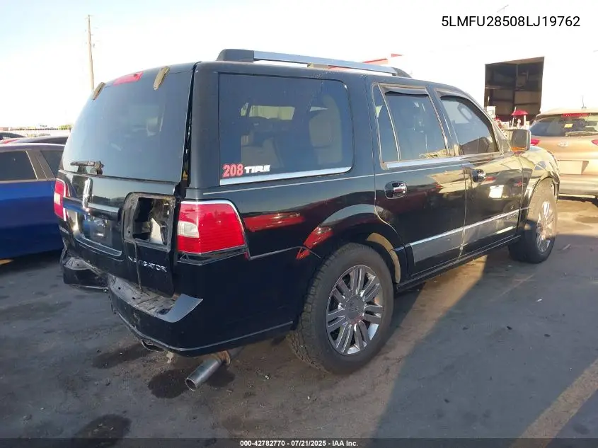 2008 Lincoln Navigator VIN: 5LMFU28508LJ19762 Lot: 42782770
