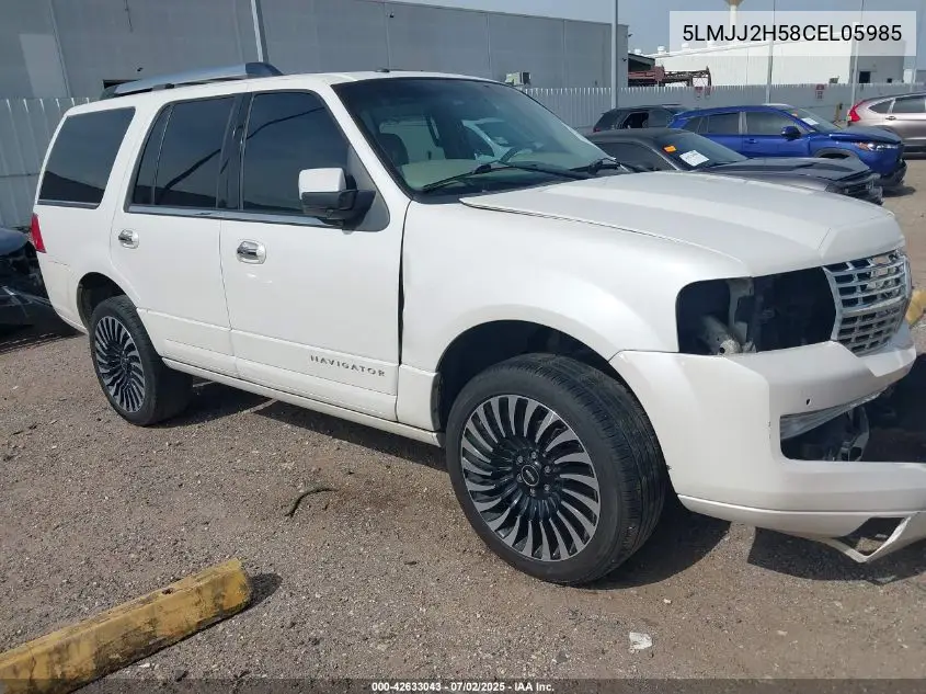 2012 Lincoln Navigator VIN: 5LMJJ2H58CEL05985 Lot: 42633043