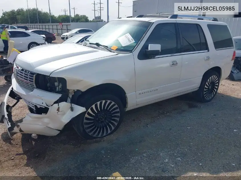 2012 Lincoln Navigator VIN: 5LMJJ2H58CEL05985 Lot: 42633043
