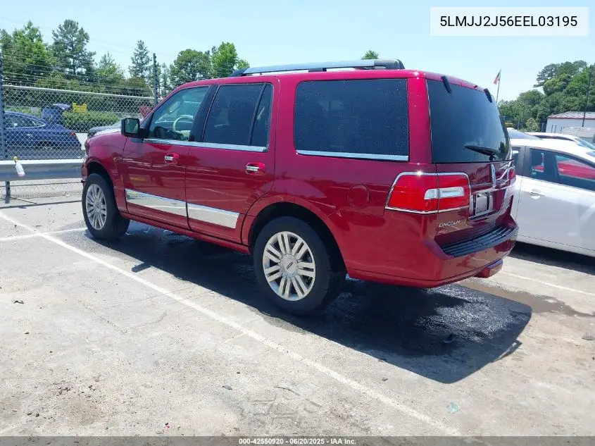 2014 Lincoln Navigator VIN: 5LMJJ2J56EEL03195 Lot: 42550920