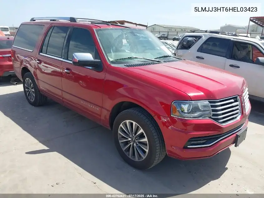 2017 Lincoln Navigator L Select VIN: 5LMJJ3HT6HEL03423 Lot: 42762421
