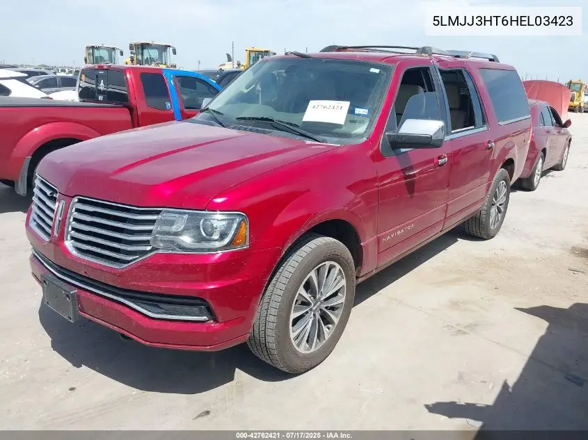 2017 Lincoln Navigator L Select VIN: 5LMJJ3HT6HEL03423 Lot: 42762421