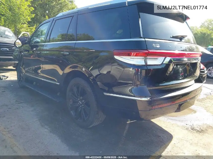 2022 Lincoln Navigator Reserve VIN: 5LMJJ2LT7NEL01774 Lot: 42222430