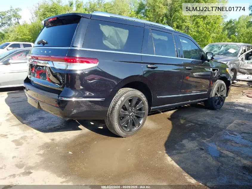 2022 Lincoln Navigator Reserve VIN: 5LMJJ2LT7NEL01774 Lot: 42222430
