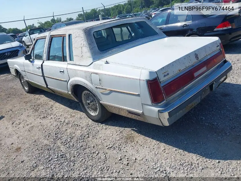 1985 Lincoln Town Car VIN: 1LNBP96F9FY674464 Lot: 42699471