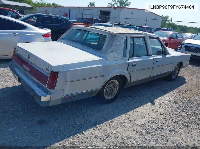1985 Lincoln Town Car VIN: 1LNBP96F9FY674464 Lot: 42699471