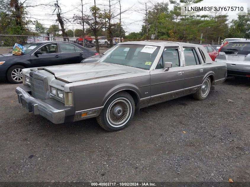 1988 Lincoln Town Car Cartier VIN: 1LNBM83F3JY675710 Lot: 40503717