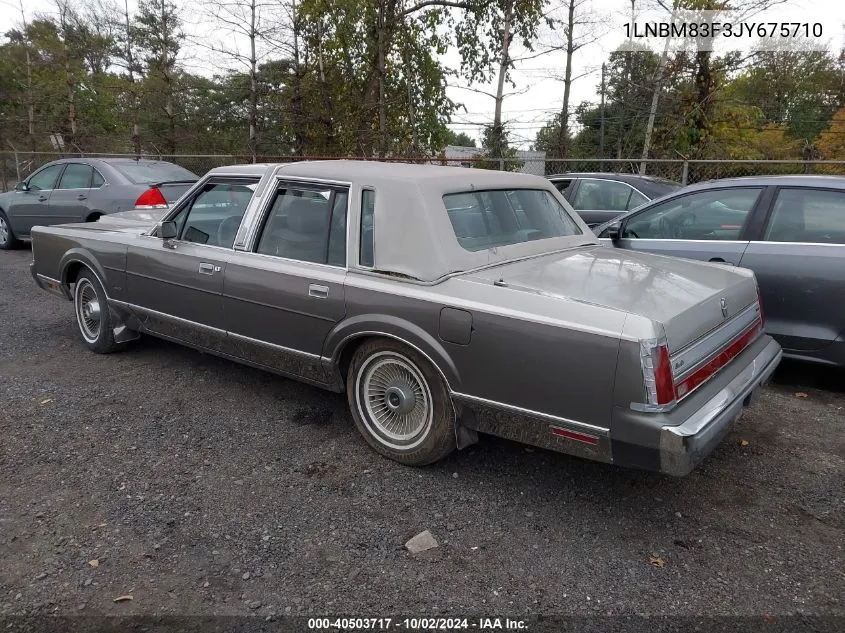 1988 Lincoln Town Car Cartier VIN: 1LNBM83F3JY675710 Lot: 40503717