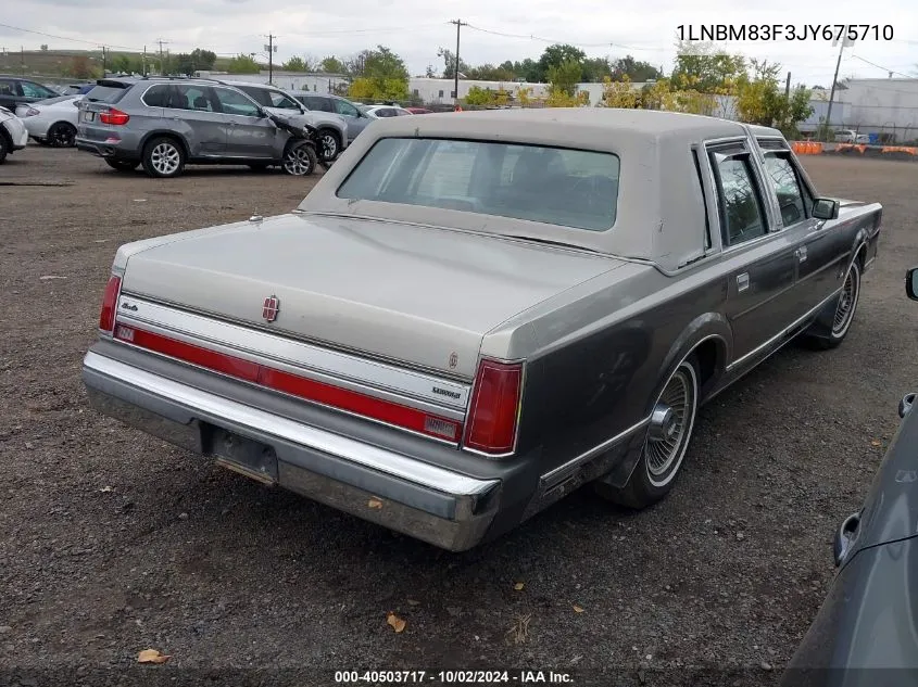 1988 Lincoln Town Car Cartier VIN: 1LNBM83F3JY675710 Lot: 40503717