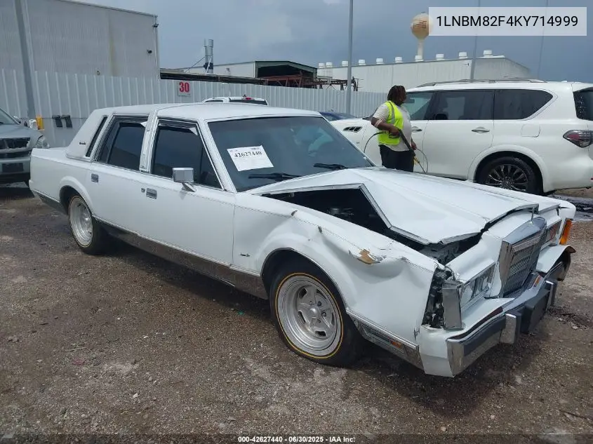 1989 Lincoln Town Car Signature VIN: 1LNBM82F4KY714999 Lot: 42627440