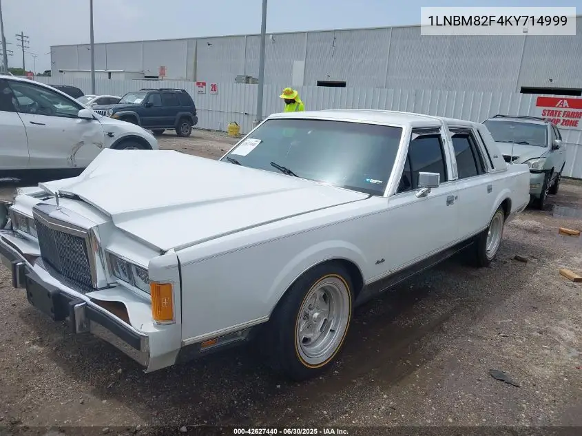 1989 Lincoln Town Car Signature VIN: 1LNBM82F4KY714999 Lot: 42627440