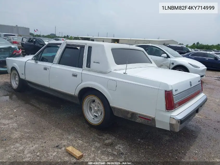 1989 Lincoln Town Car Signature VIN: 1LNBM82F4KY714999 Lot: 42627440