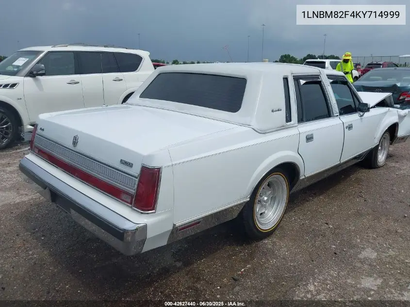 1989 Lincoln Town Car Signature VIN: 1LNBM82F4KY714999 Lot: 42627440