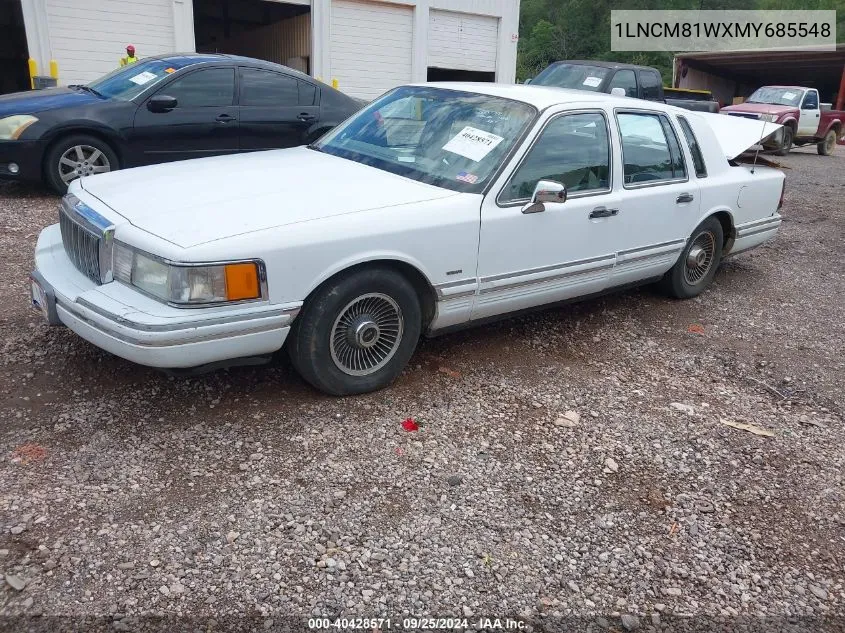 1991 Lincoln Town Car Executive VIN: 1LNCM81WXMY685548 Lot: 40428571