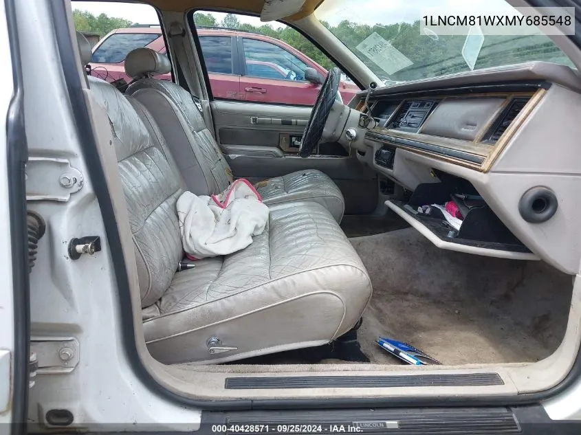 1991 Lincoln Town Car Executive VIN: 1LNCM81WXMY685548 Lot: 40428571