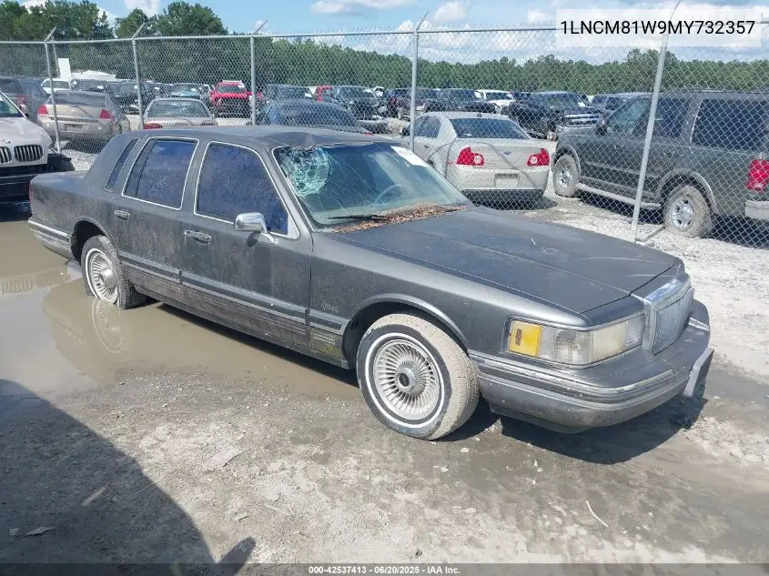 1991 Lincoln Town Car Executive VIN: 1LNCM81W9MY732357 Lot: 42537413