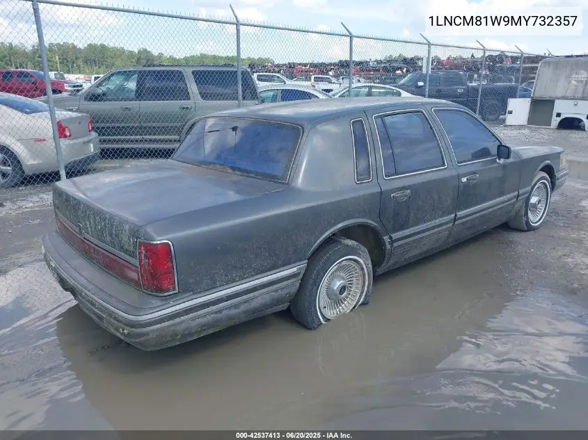 1991 Lincoln Town Car Executive VIN: 1LNCM81W9MY732357 Lot: 42537413