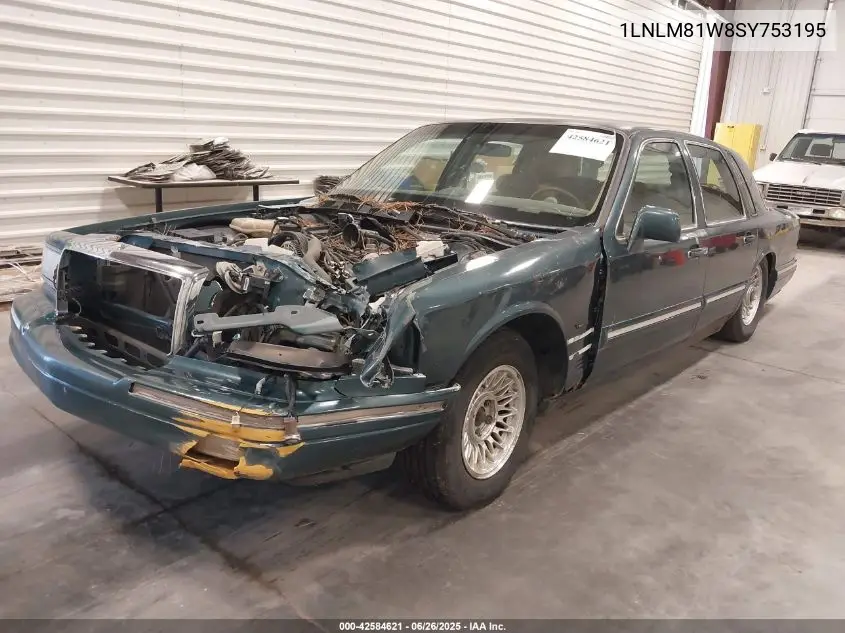 1995 Lincoln Town Car Executive VIN: 1LNLM81W8SY753195 Lot: 42584621