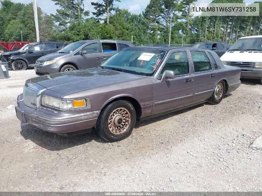 1995 Lincoln Town Car Executive VIN: 1LNLM81W6SY731258 Lot: 42699400