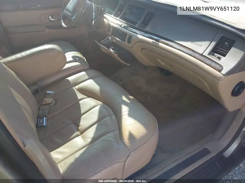 1997 Lincoln Town Car Executive VIN: 1LNLM81W9VY651120 Lot: 42588592