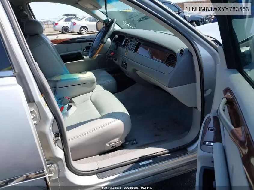 2000 Lincoln Town Car Cartier VIN: 1LNHM83WXYY783553 Lot: 42568433