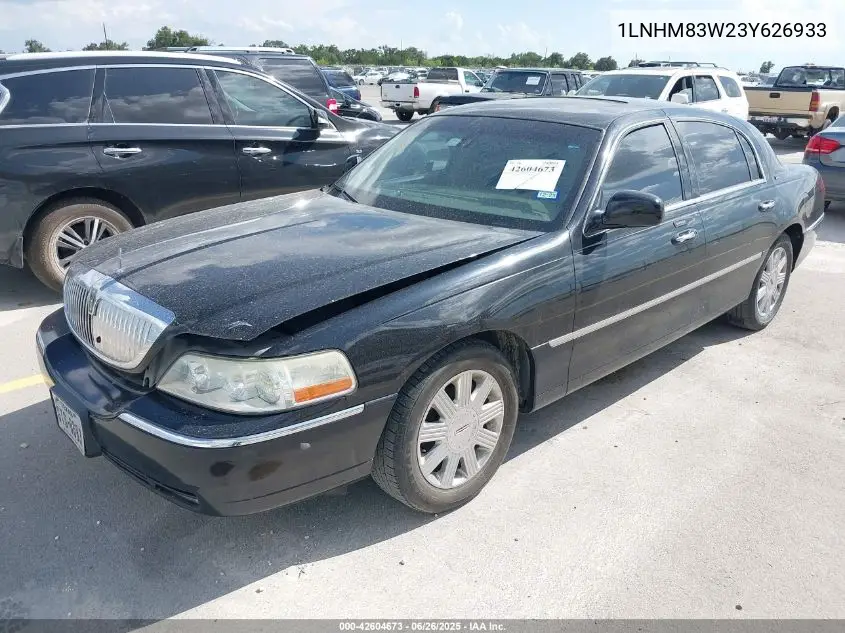 2003 Lincoln Town Car Cartier VIN: 1LNHM83W23Y626933 Lot: 42604673