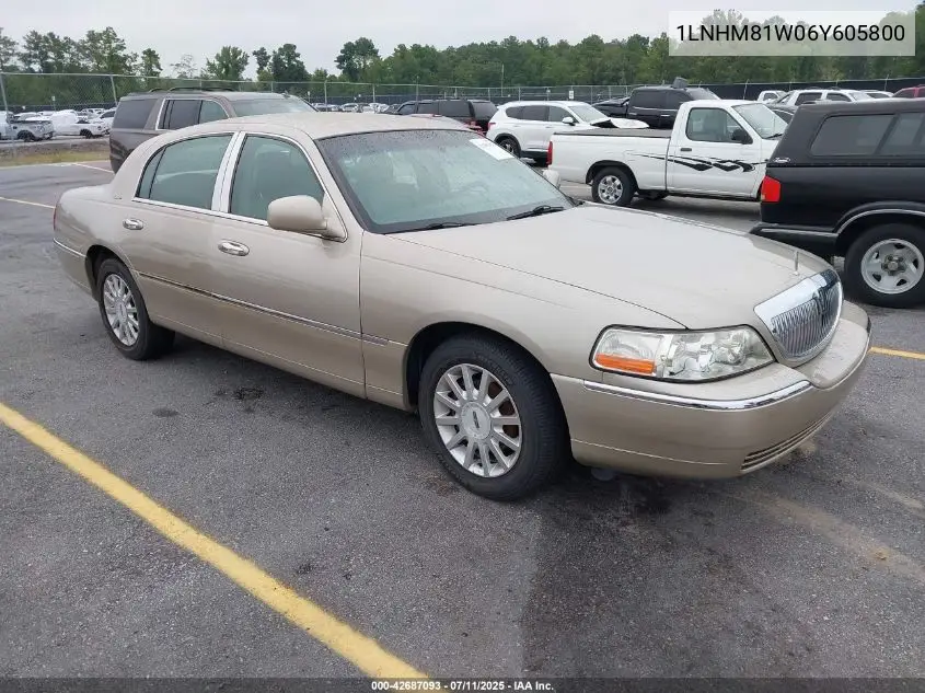 2006 Lincoln Town Car Signature VIN: 1LNHM81W06Y605800 Lot: 42687093