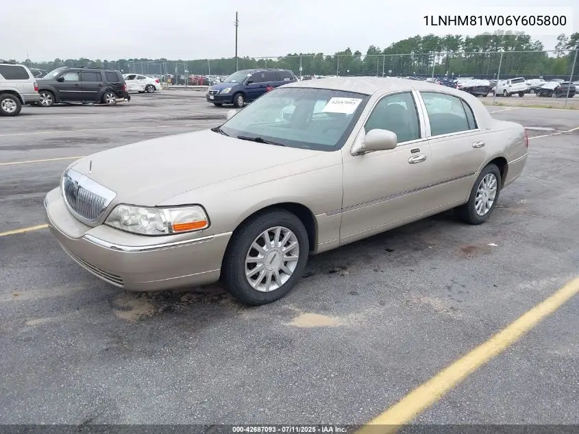 2006 Lincoln Town Car Signature VIN: 1LNHM81W06Y605800 Lot: 42687093