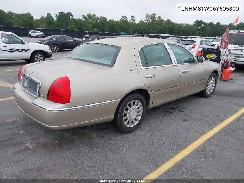 2006 Lincoln Town Car Signature VIN: 1LNHM81W06Y605800 Lot: 42687093
