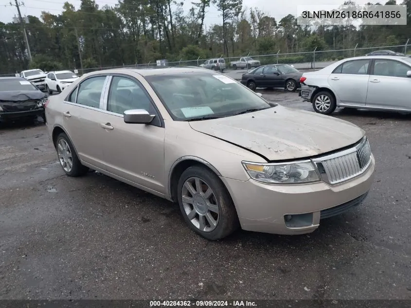 2006 Lincoln Zephyr VIN: 3LNHM26186R641856 Lot: 40284362