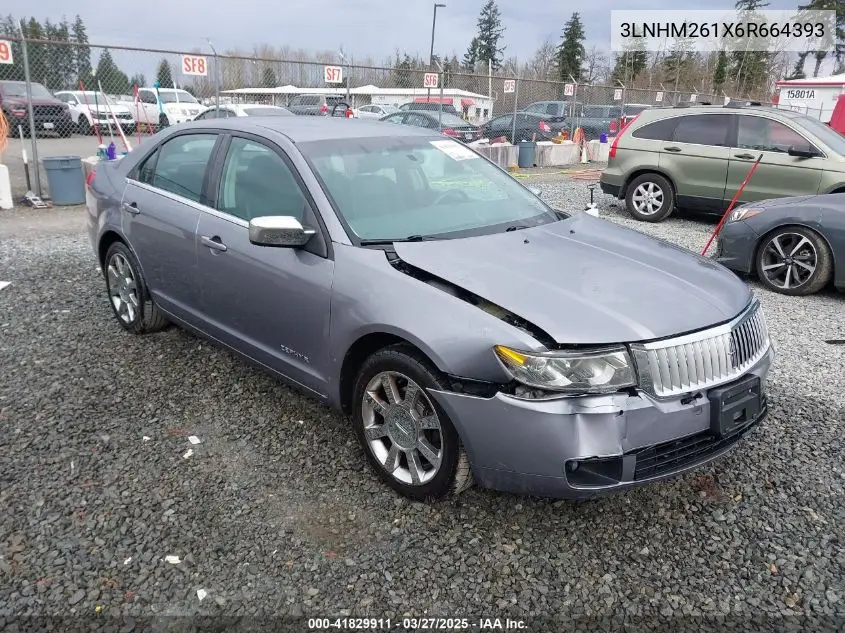 2006 Lincoln Zephyr VIN: 3LNHM261X6R664393 Lot: 41829911
