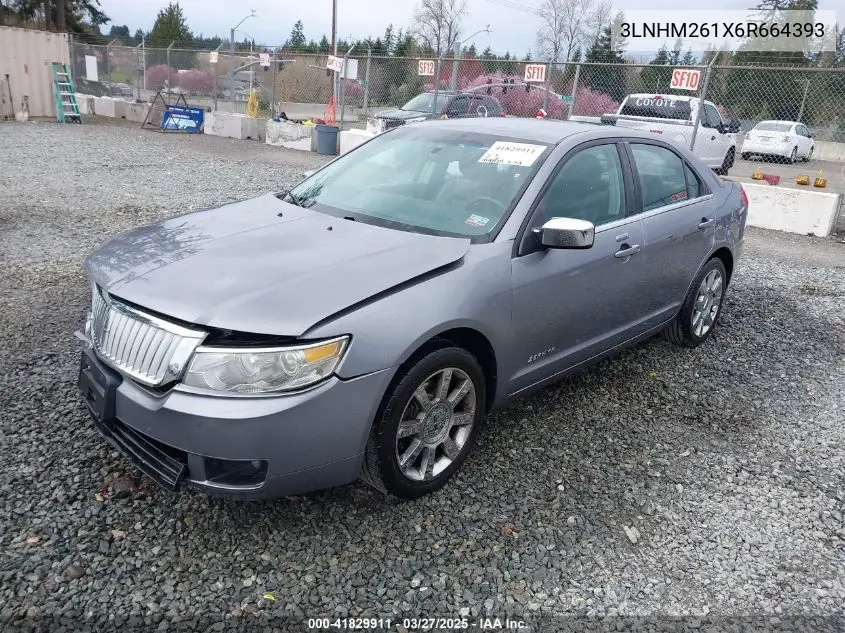 2006 Lincoln Zephyr VIN: 3LNHM261X6R664393 Lot: 41829911