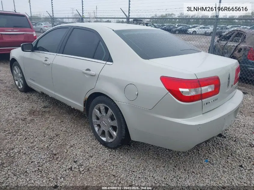 2006 Lincoln Zephyr VIN: 3LNHM26196R665616 Lot: 41898732