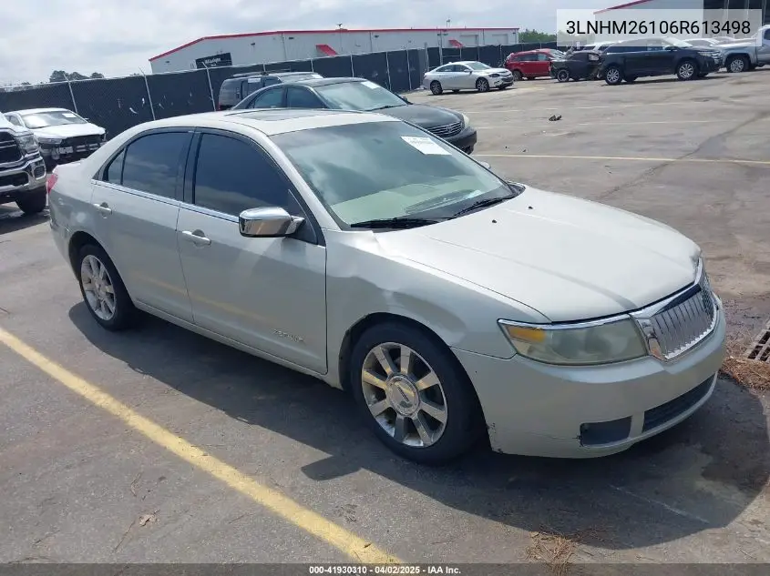 2006 Lincoln Zephyr VIN: 3LNHM26106R613498 Lot: 41930310