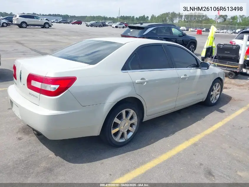 2006 Lincoln Zephyr VIN: 3LNHM26106R613498 Lot: 41930310