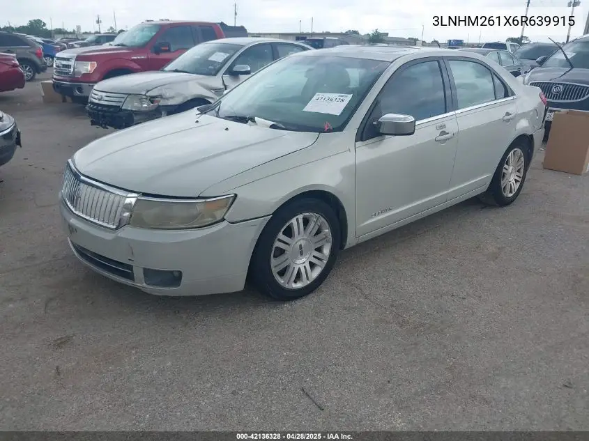 2006 Lincoln Zephyr VIN: 3LNHM261X6R639915 Lot: 42136328