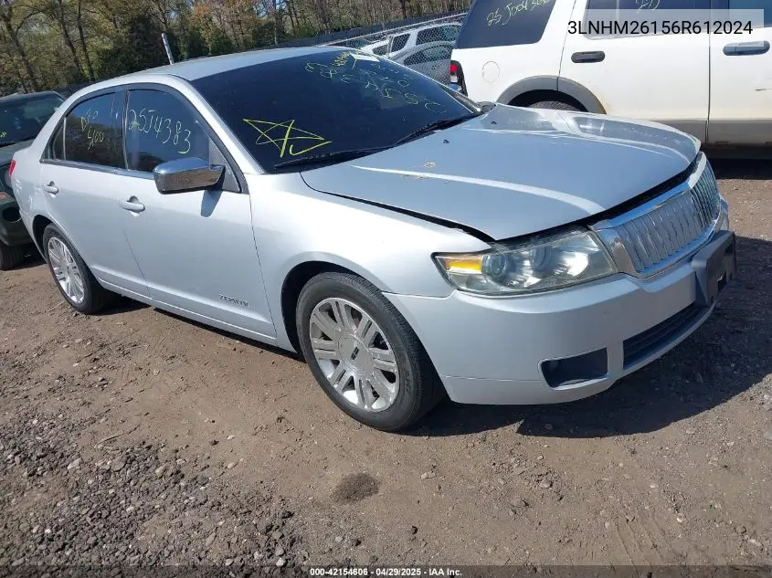 2006 Lincoln Zephyr VIN: 3LNHM26156R612024 Lot: 42154606
