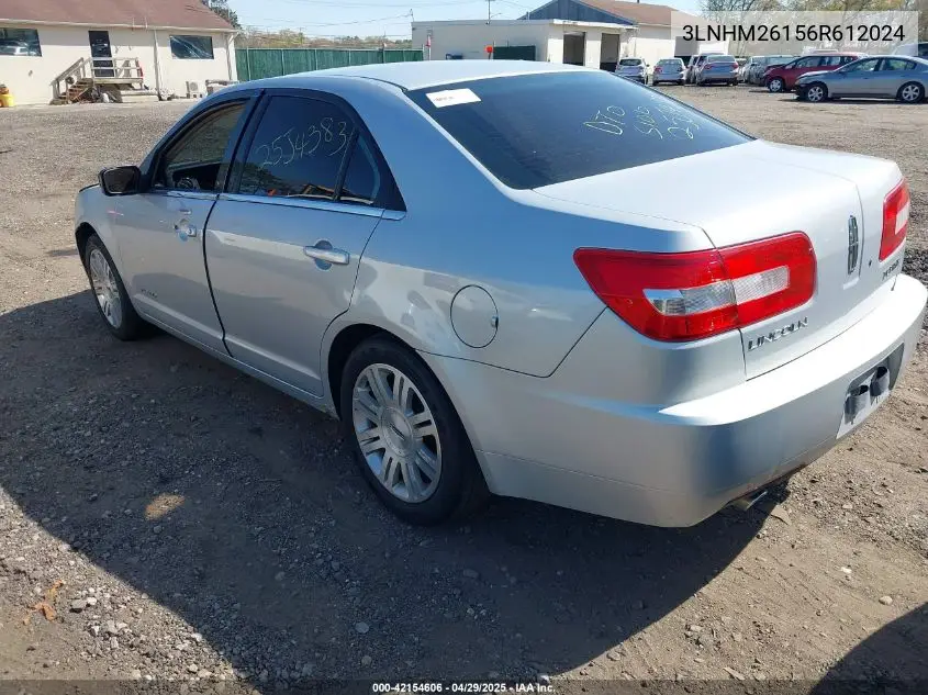 2006 Lincoln Zephyr VIN: 3LNHM26156R612024 Lot: 42154606